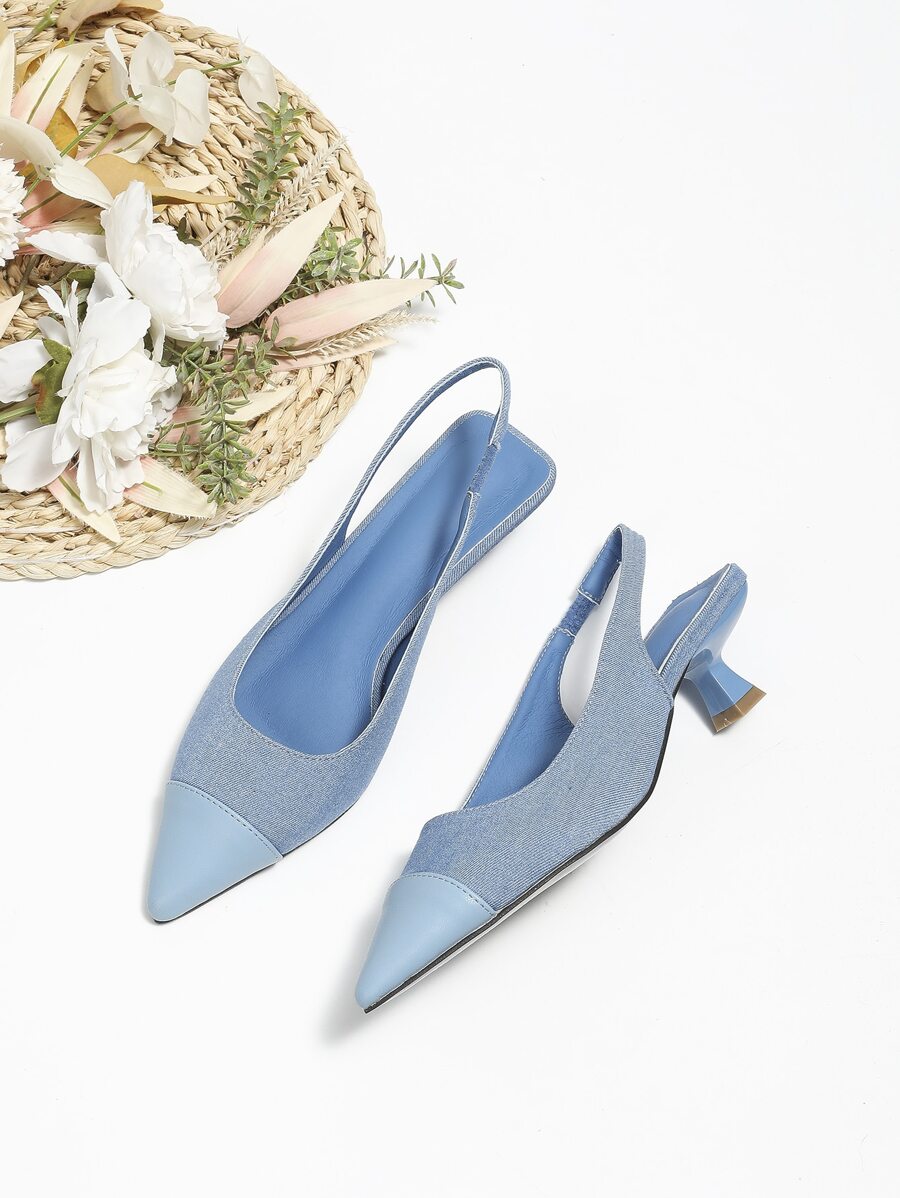 Women's Pointed-Toe Low Vamp Back-Strap Simple Chic Shoes