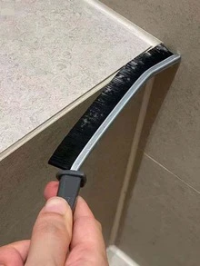 One black long handle portable bathroom crevice brush - Black - View 5