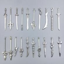 5 cái Ngẫu nhiên Hợp kim kẽm Thanh kiếm Thiết kế DIY Móc chìa khóa , Vật rủ xuống , Hoa tai , Dây chuyền Đồ trang trí - Bạc - Xem 3