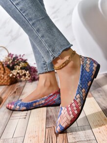 女式平底鞋,2023春/夏新品,柔軟舒適,尖頭設計,休閒百搭 - 彩色 - 查看 4