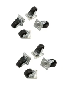 2 Kit De 4 Rodinhas multiuso 2 POL DE FERRO Para Mesa Cadeira movies - Prata - Visão 1