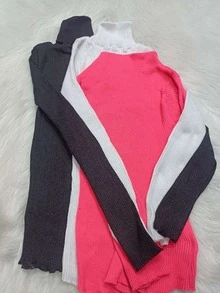 Women Sweaters - 珊瑚橙 - 查看 1