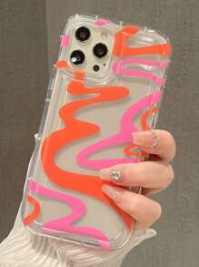 Apple Colorful Printed Transparent Phone Case Compatible With IPhone - Multicolor - View 2