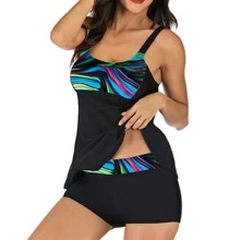 Graphic Print Sports Set - Black - View 2