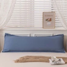 1 pieza soltero/doble agradable para la piel Funda para almohada , Almohada núcleo no incluido - Azul - Ver 2