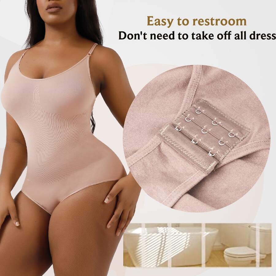 產後女士塑身衣連身褲適用於恢復 - 杏色 - 查看 1
