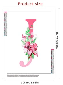 Hoa Lá thư 5D Tranh kim cương Khảm Kim cương Hình dán Hiện đại Nghệ thuật & Thêu Giường đôi Tròn Khảm Pha lê Trang trí tường Đối với Phòng khách , 1 Bộ - Nhiều màu - Xem 3