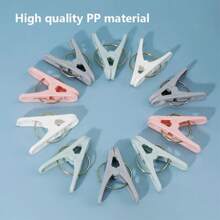 50入組/包隨機顏色塑膠晾衣夾,洗衣夾,防風衣夾,小衣服夾 - 彩色 - 查看 2