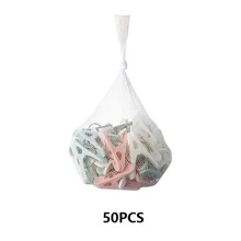 50入組/包隨機顏色塑膠晾衣夾,洗衣夾,防風衣夾,小衣服夾 - 彩色 - 查看 7