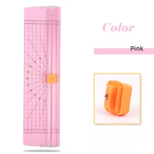 1pc A3 A4 A5 Paper Cutter 12 Inch Titanium Paper Trimmer Scrapbooking Tool With Automatic Security Safeguard And Side Ruler For Craft Paper, Coupon, Label And Cardstock 14 X 3.7inch, DIY Crafting Handwork - Pink - View 8