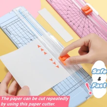 1pc A3 A4 A5 Paper Cutter 12 Inch Titanium Paper Trimmer Scrapbooking Tool With Automatic Security Safeguard And Side Ruler For Craft Paper, Coupon, Label And Cardstock 14 X 3.7inch, DIY Crafting Handwork - Pink - View 4