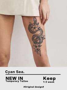 1-3 花中螺旋蛇，适合日常使用 - 黑色 - 查看 4