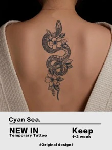 1-3 花中螺旋蛇，适合日常使用 - 黑色 - 查看 2