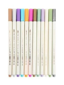 顏色金屬質感柔軟的水基記號筆,適用於卡通繪畫,黑暗的紙繪畫 - 彩色 - 查看 4