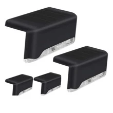 4pcs Warm Light Stair Step Lights, Outdoor Garden Lighting For Pathway, Yard, Patio - Black - View 9