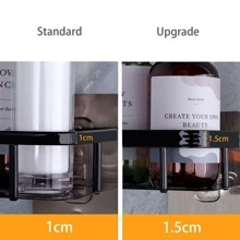 免打孔浴室置物架壁挂式洗发水收纳架厨房支架方形铝制浴室收纳配件