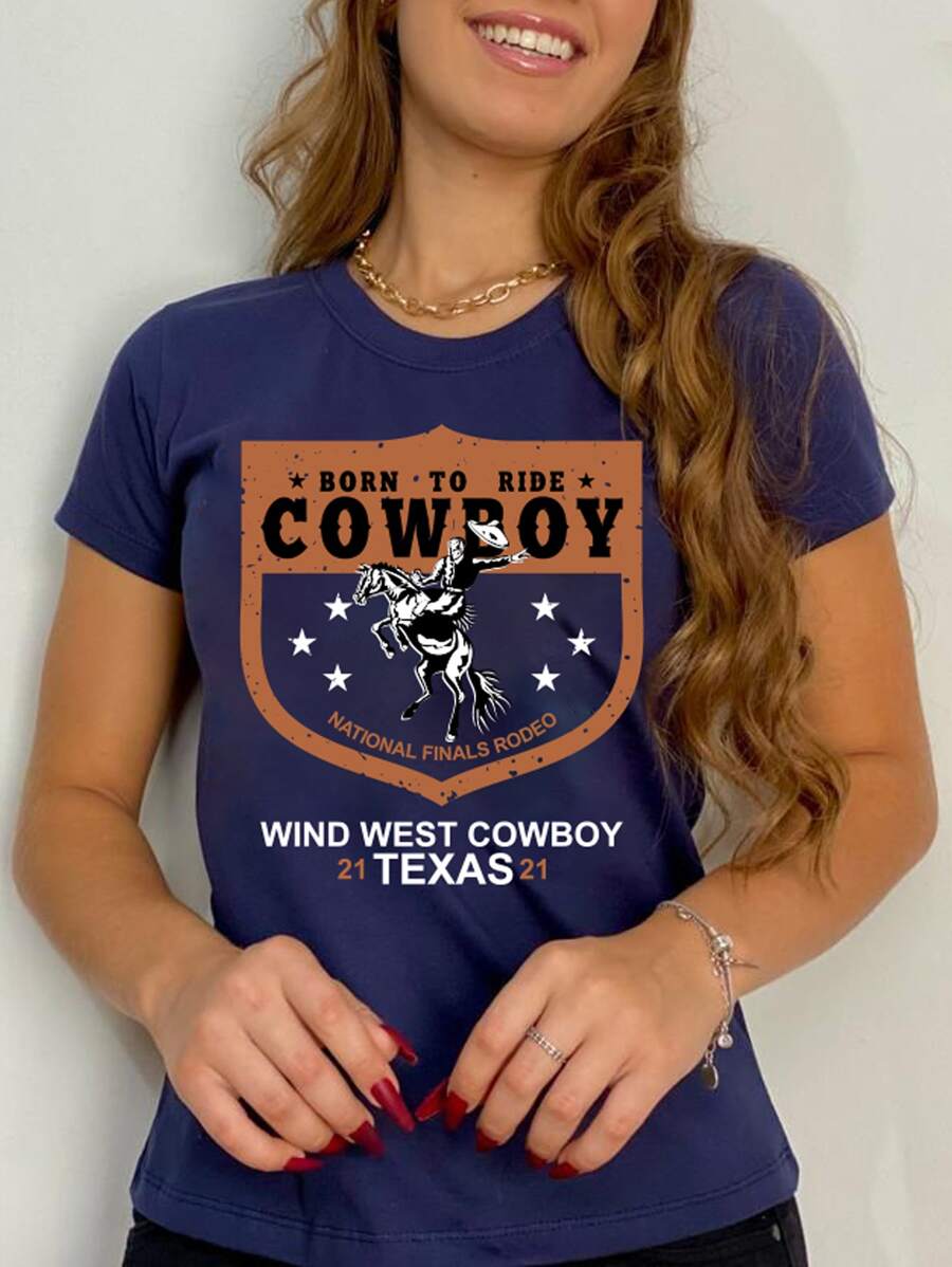 Women T-Shirts - Màu xanh hải quân - Xem 1