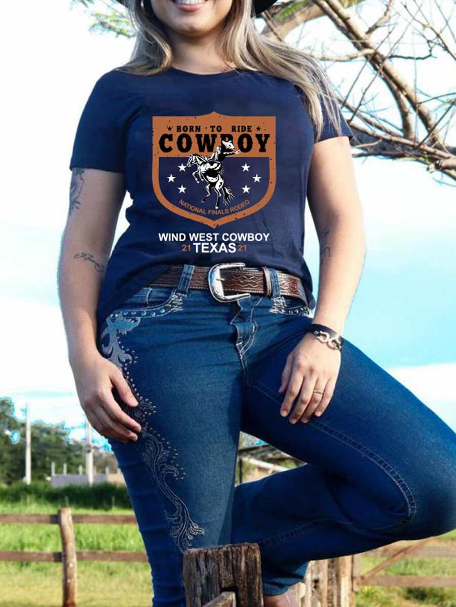 Women T-Shirts - Màu xanh hải quân - Xem 1