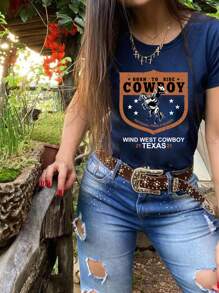 Women T-Shirts - Màu xanh hải quân - Xem 3