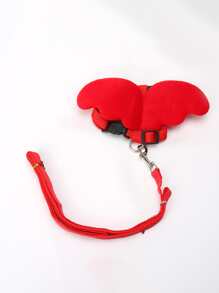 1pc Cute Angel Wing Pet Rabbit Harness And Leash For Cats Rabbits Personalized Rabbit Harnesses Bunny Accessories Hamster Clothes - Red - View 2
