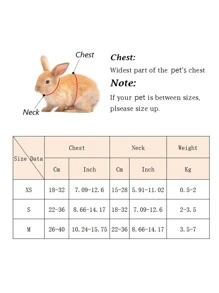 1pc Cute Angel Wing Pet Rabbit Harness And Leash For Cats Rabbits Personalized Rabbit Harnesses Bunny Accessories Hamster Clothes - Red - View 6