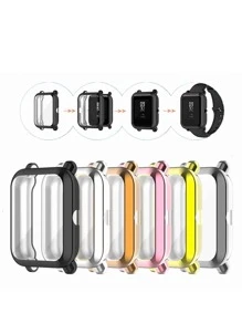 capa silicone tpu protetor de tela Compativel para Amazfit bip bip 1s  bip lite gts2 mini - Preto - Visão 2