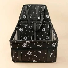 1 PC Pet Dogs Car Booster Seat Travel Carrier Cage, Oxford Breathable Folding Soft Washable Travel Bags