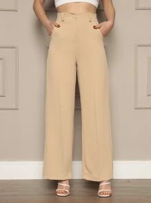 Women Pants - Beige - View 3