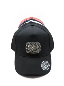 Paquete de 5 pzs de gorra con diseño de Gallo en Placa Metalica - Multicolor - Ver 1