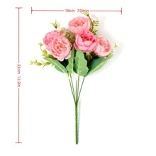 1 Miếng Mô phỏng Hoa Hương thơm Hoa mẫu đơn Hoa nhân tạo Lễ cưới Cầm tay Bó hoa Lễ cưới Nhà  Đồ trang trí Mô phỏng Bó hoa 5 Hoa mẫu đơn - Màu tím - Xem 2