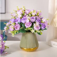 1 Miếng Mô phỏng Hoa Hương thơm Hoa mẫu đơn Hoa nhân tạo Lễ cưới Cầm tay Bó hoa Lễ cưới Nhà  Đồ trang trí Mô phỏng Bó hoa 5 Hoa mẫu đơn - Màu tím - Xem 3