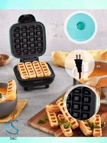 Dash Mini waffle Stick Maker 4 pulgadas, Aqua, mini waflera cuadrada - Multicolor - Ver 2