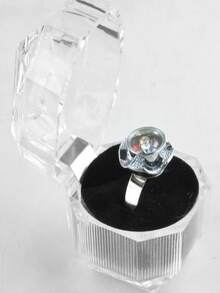 20 Exhibidores Anillos De Plástico Joyería Exhibidor - Negro - Ver 3
