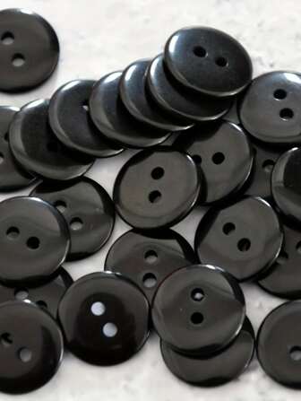 100pcs/Pack 2-Eye Resin Buttons, Double-Sided Bread Sewing Buttons, Suitable For Shirts, Home Textiles, Crafts, Clothing, Stable Stock, High Quality Supplier
