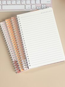 MOKA A5 Cute Cartoon Spiral Notebook With Horizontal Lines, 60 Sheets/book, Random Style - Multicolor - View 6