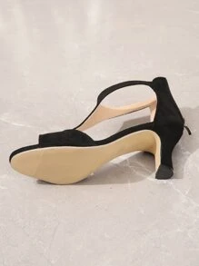 Women's Regular Ankle Strap High-heel Sandals - Black - View 6