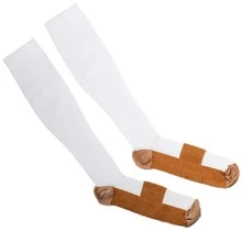 đôi tất dài nén thể thao bằng sợi đồng để ngăn ngừa chứng giãn tĩnh mạch - trắng - Xem 2