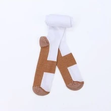 đôi tất dài nén thể thao bằng sợi đồng để ngăn ngừa chứng giãn tĩnh mạch - trắng - Xem 4