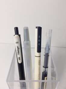 4入組黑色經典中性鋼筆繪畫寫作學生日記 - 黑色 - 查看 1