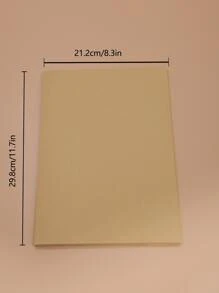 1 Paquete (50 Hojas) Papel A4 De Color Marrón Claro, Adecuado Para Impresión Y De Oficina - Caqui - Ver 4