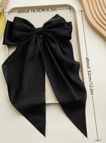 6pcs Women Solid Bow Decor Elegant Hair Clip For Daily Life Cute Claw Clips Hair Claws Hair Barrettes, School Stuff, College, Bows, Hair Accessories, Head Accessories, Hair Accessories For Women - Multicolor - View 2