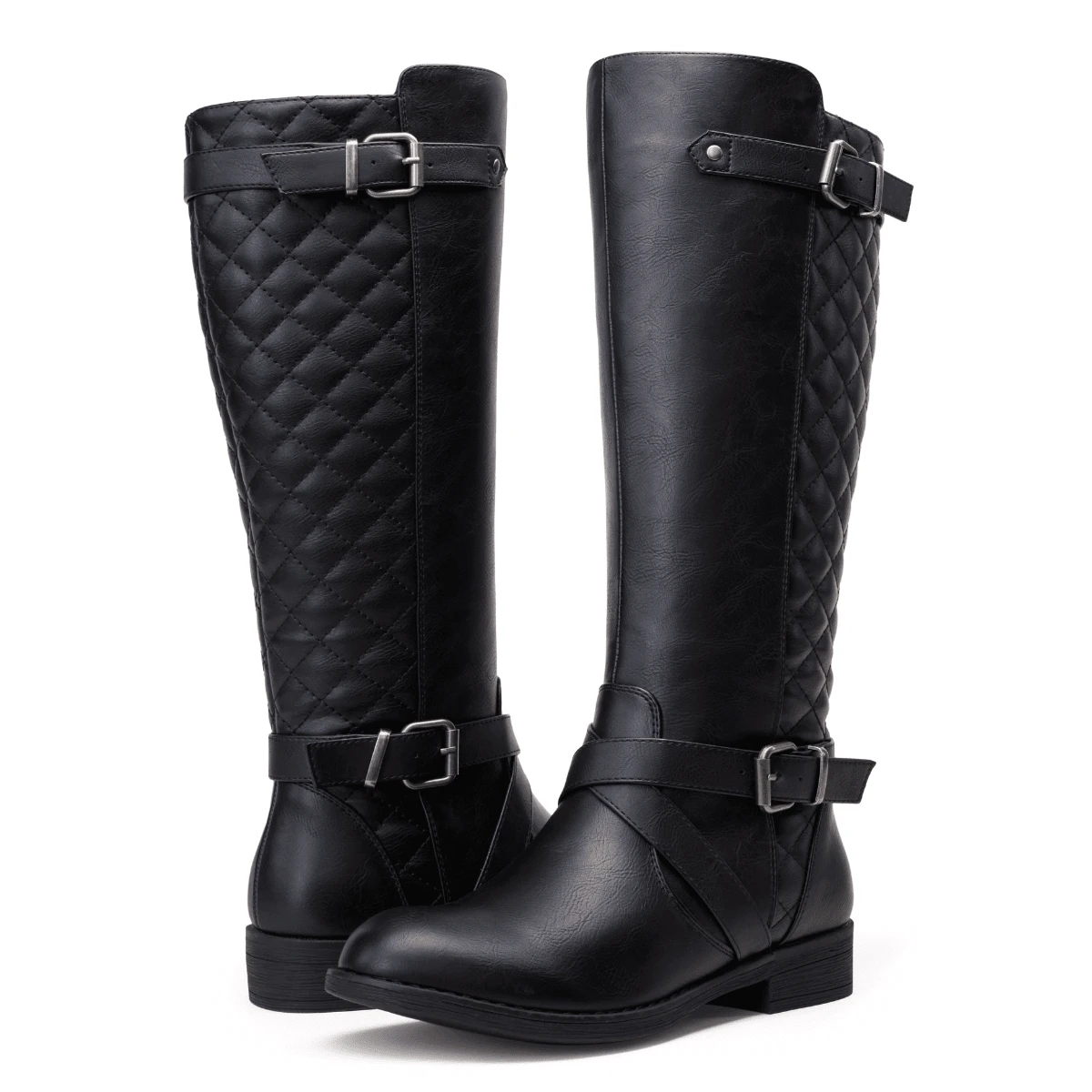 Women's 950 Knee High Ridng Boots Metal Buckle Boot - 黑色 - 查看 1