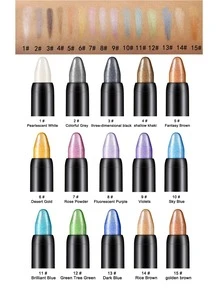 1入組防水珠光閃光筆/鉛筆棒 15 色持久閃光眼影和眼線工具眼線棒眼睛化妝工具