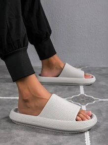 Đơn giản Đúng mốt Mềm mại Và Thoải mái Trong nhà/Ngoài trời Dép đi trong nhà - Xám - Xem 2