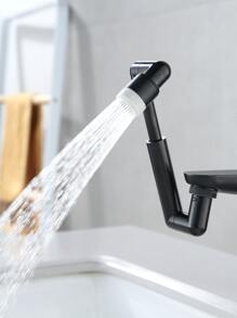 Rotatable Mechanical Arm Universal Faucet With Extending Nozzle And Anti-Splash Connector, Suitable For Aerators - Black - View 1