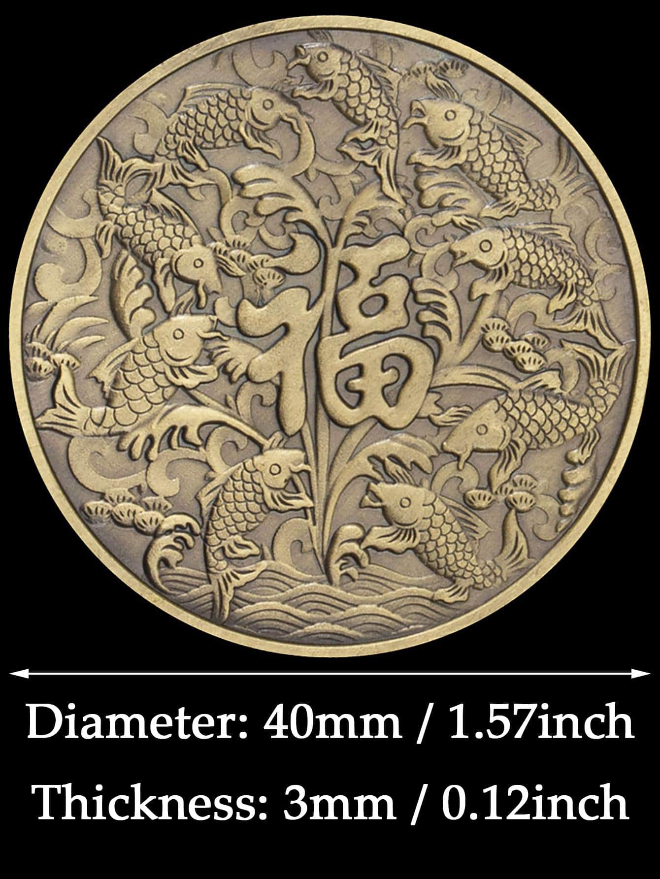 Coin Collectible Gold-Plated Commemorative Painted Relief Coin Collectible Gold-Plated Commemorative Painted Relief