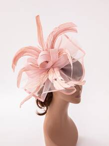 1set Fashionable Feather Hair Accessories - Dusty Pink - View 1