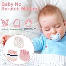 16 Pairs Baby Mittens Baby Gloves No Scratch 0-6 Months Baby Essentials Mittens For Newborn Baby Boys Girls - 彩色 - 查看 6