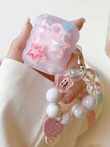 Funda compatible con Airpods con diseño de estrella - Multicolor - Ver 4