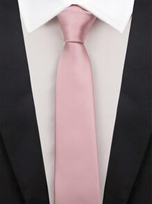 ZONFAZ 1pc Men's Business Fashion Necktie For Decoration For Men Gifts Casual Men Necktie,Accessories,Festival,Graduation Gift,Accessories - Baby Pink - View 1